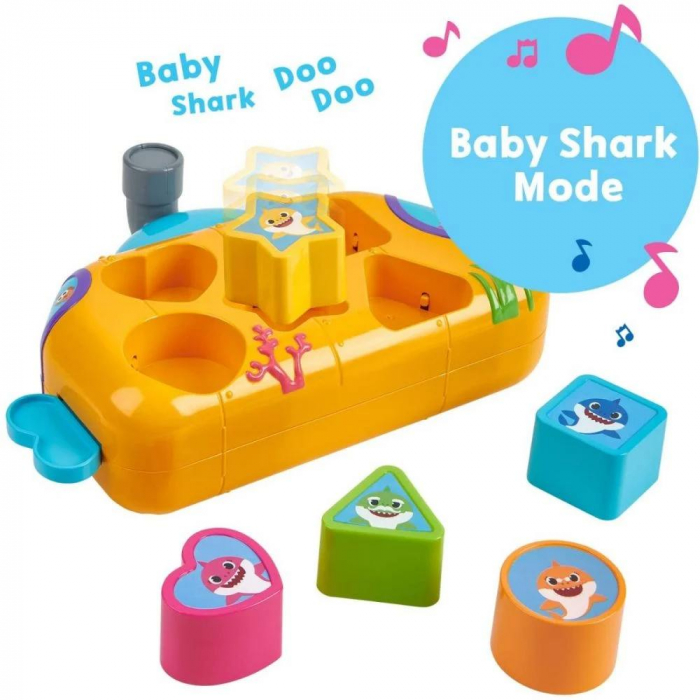 Jucarie muzicala pentru bebelusi Baby Shark, Shape Sorter [3]