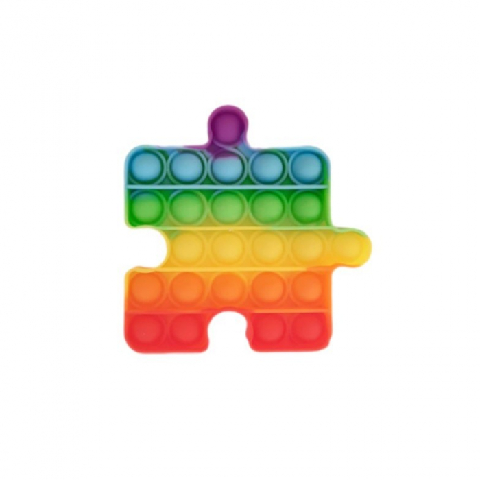 Jucărie senzorială POP IT multicoloră, formă piesa de puzzle [1]