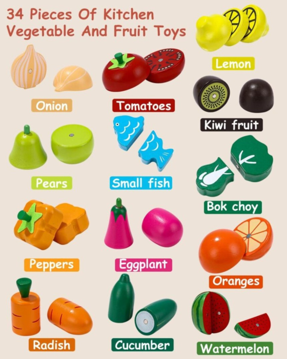 Ladita din lemn cu fructe si legume de feliat [5]