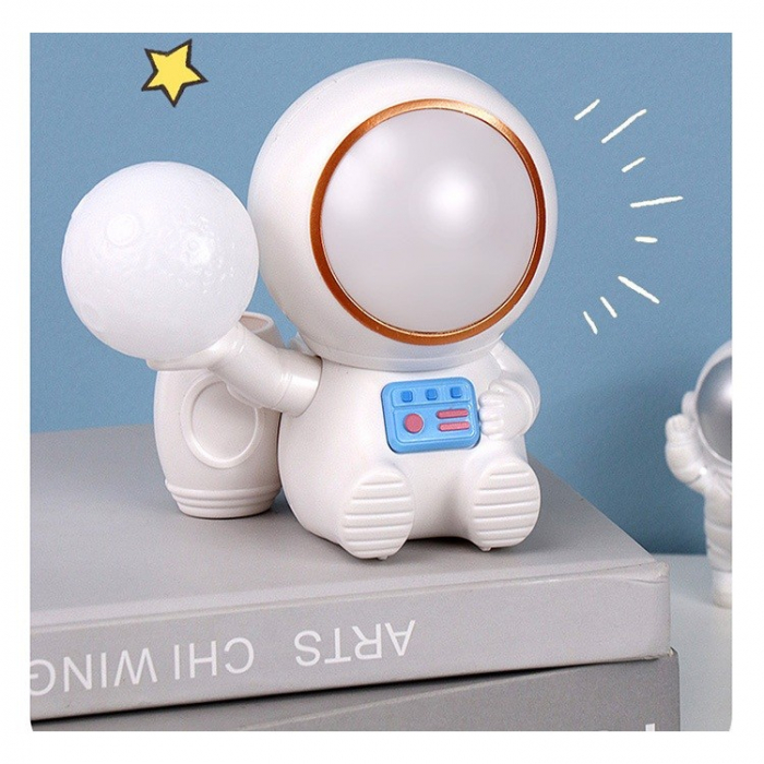 Lampa de veghe lumina LED cu suport depozitare pixuri si ascutitoare 3 in 1 Astronaut [2]