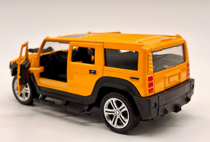 Macheta metalica cu sunete si lumini masinuta tip Hummer 14 cm [2]