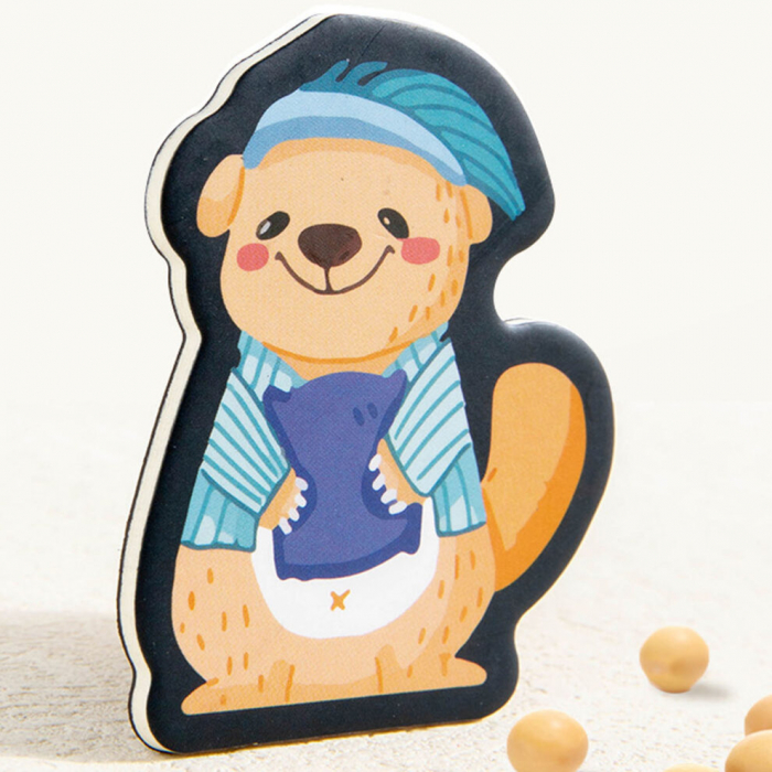 Magneti de frigider din lemn animale Animal refrigerator sticker [3]