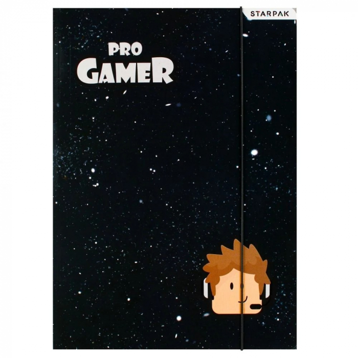 Mapa A4 cu elastic, Starpak, Pro Gamer, Negru [1]