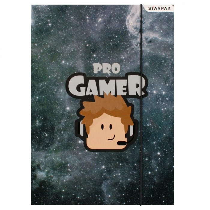 Mapa A4 cu elastic, Starpak, Pro Gamer, Negru [2]