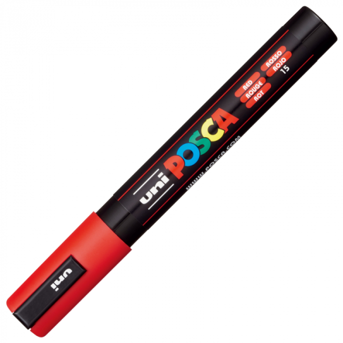 Marker Posca PC-5M varf 1,8-2,5 mm Rosu [2]