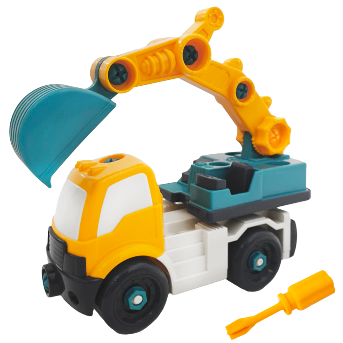 Masinuta demontabila din plastic cu suruburi si surubelnita Excavator [1]