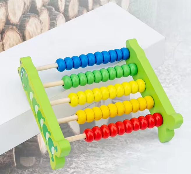 Numaratoare din lemn cu 5 siruri animale Animal computing rack [2]