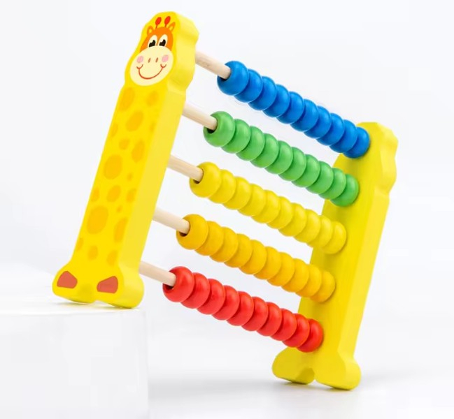 Numaratoare din lemn cu 5 siruri animale Animal computing rack [6]