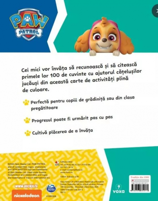 Patrula Catelusilor. Ma joc si invat sa citesc. Primele 100 de cuvinte. Carte de activitati [2]