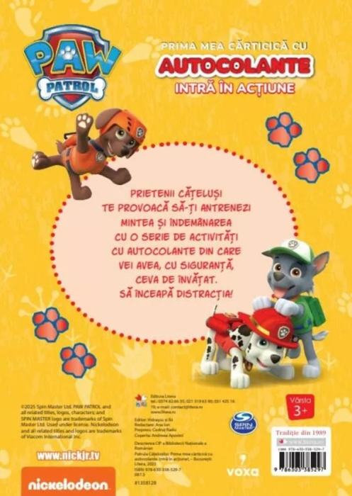 Patrula Catelusilor. Prima mea carticica cu autocolante. Intra in actiune [2]