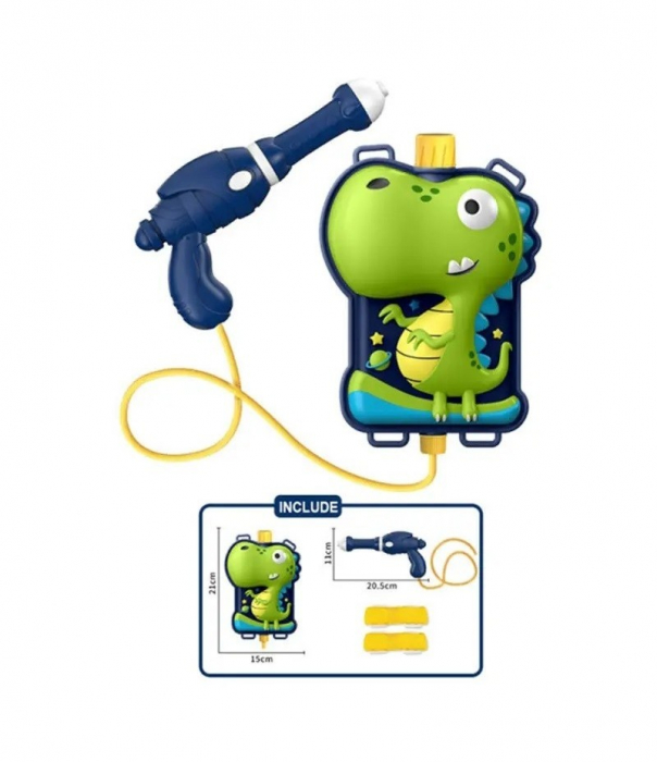 Pistol cu apa cu rezervor de tip rucsac cu bretele ajustabile, capacitate 1.2 Dinozaur [4]
