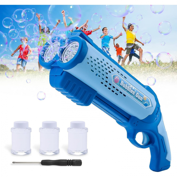 Pistol de facut baloane de sapun cu 2 tuburi Double tube bubble gun [8]