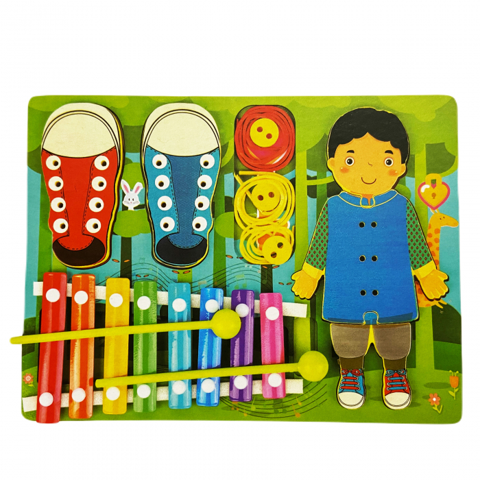 Placa de tip puzzle 2 in 1 - joc de insiruit si xilofon [2]