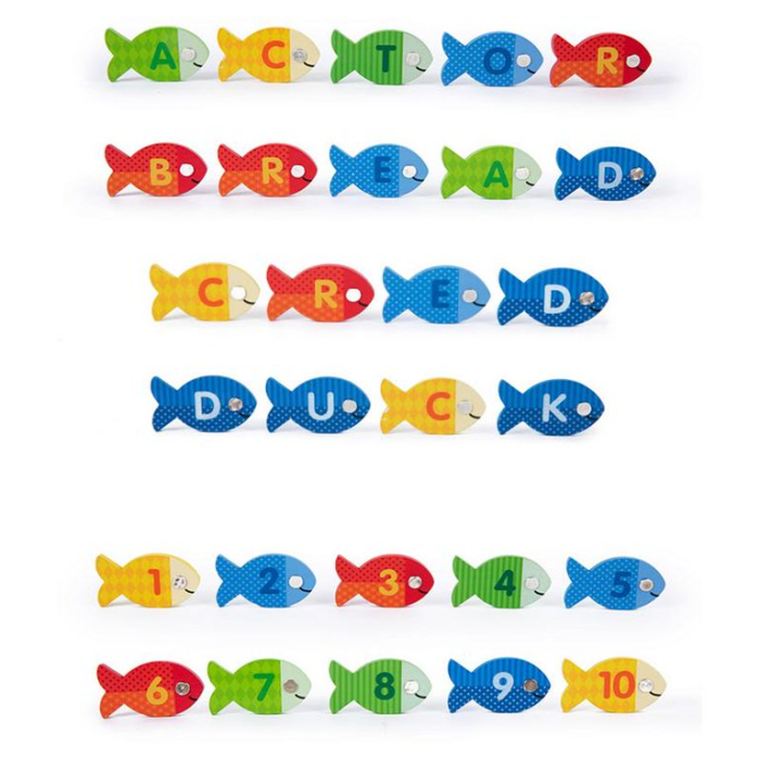 Placa din lemn de pescuit magnetic litere si numere [6]