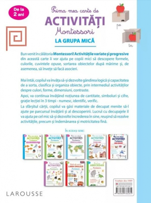 Prima mea carte de activitati Montessori. La grupa mica [2]