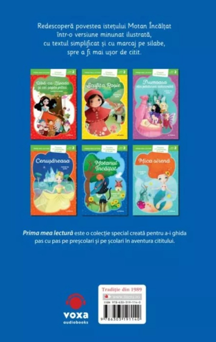 Prima mea lectura. Motanul incaltat. Poveste cu despartiri in silabe (Nivelul 2) [2]