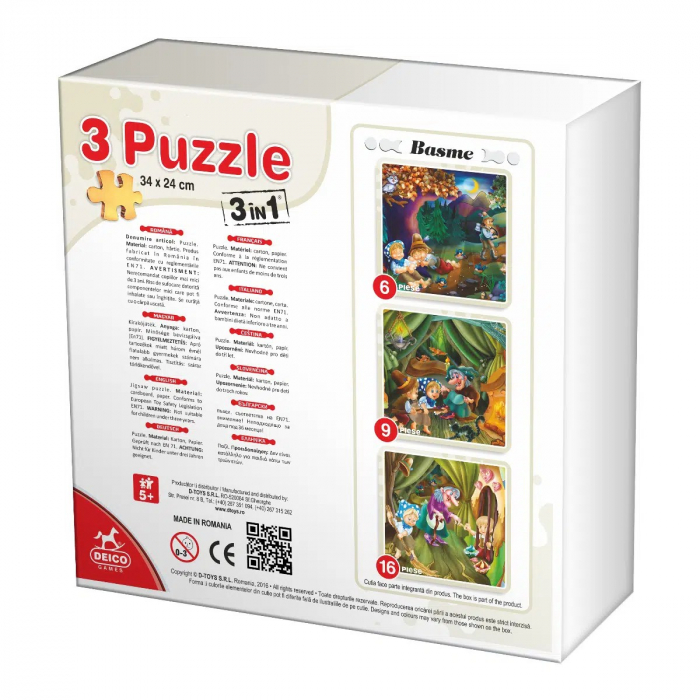 Puzzle 3 în 1 Hansel și Gretel – Puzzle 6, 9 și 16 piese [2]