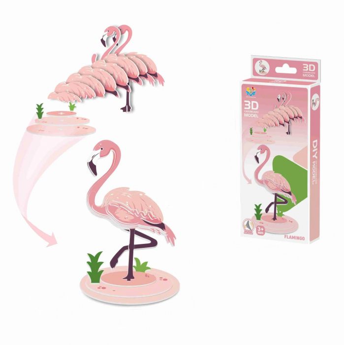 Puzzle 3D din carton FLAMINGO [1]