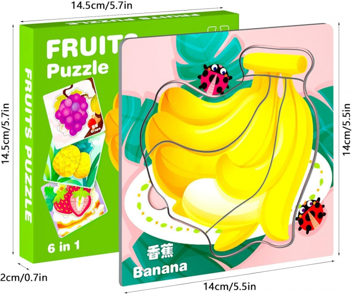 Puzzle 6 in 1 FRUCTE 4 piese [4]