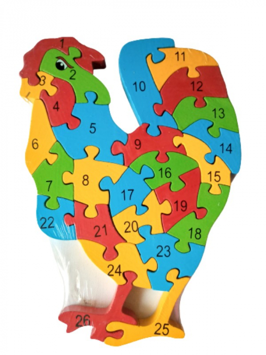 Puzzle COCOS din lemn, cu piese mari [2]
