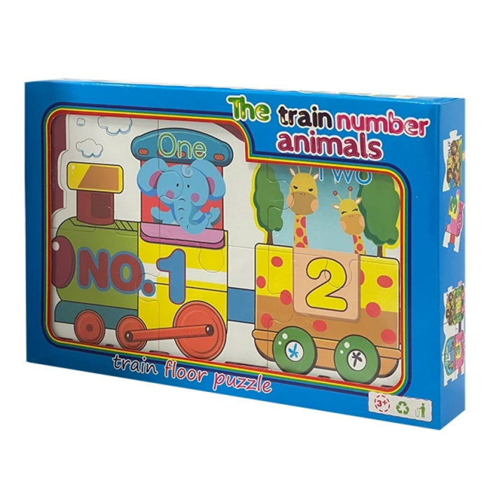 Puzzle de podea din lemn 30 de piese model numere [2]