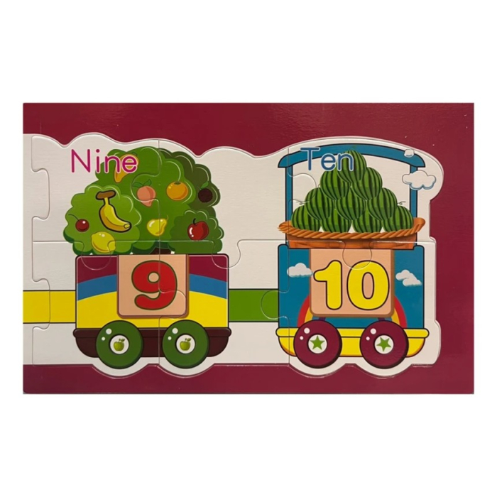 Puzzle de podea din lemn 30 de piese model numere [5]