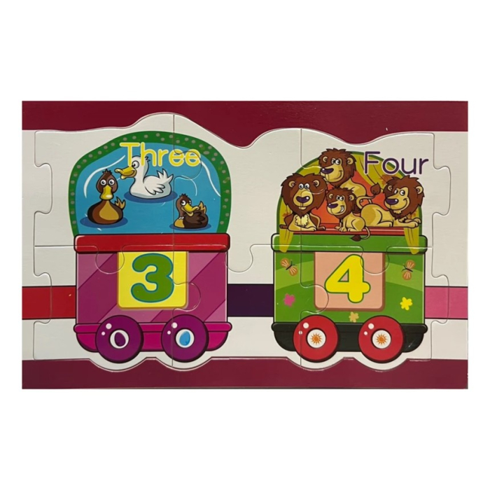 Puzzle de podea din lemn 30 de piese model numere [4]