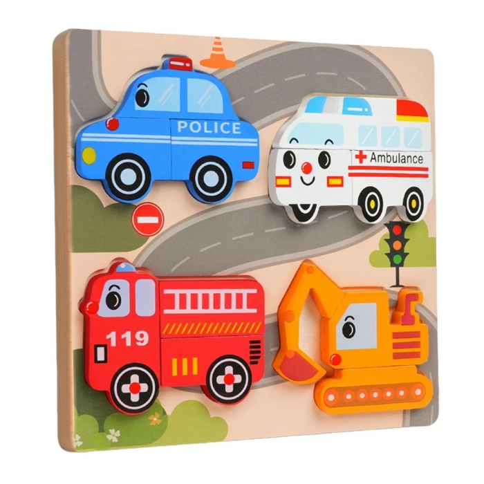 Puzzle din lemn 3D 4 in 1 diferite tematici [1]