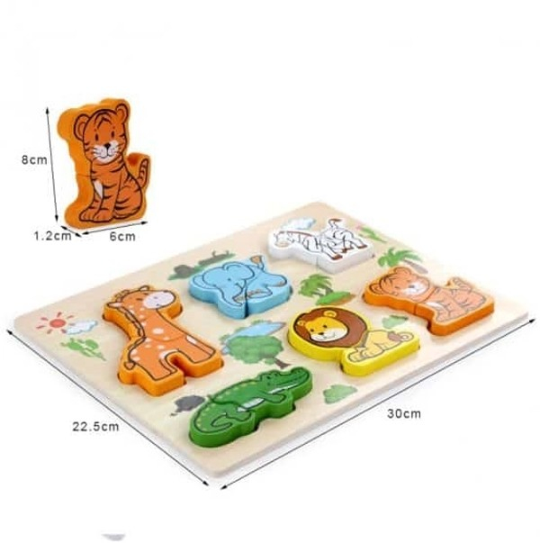 Puzzle din lemn 3D animale din jungla [2]