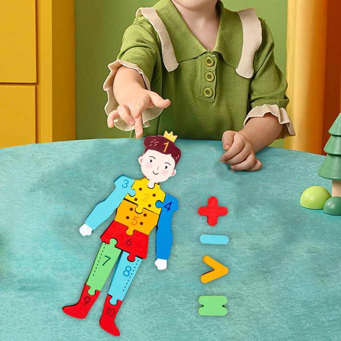 Puzzle din lemn 3D cu piese numerotate si operatii aritmetice Print [2]