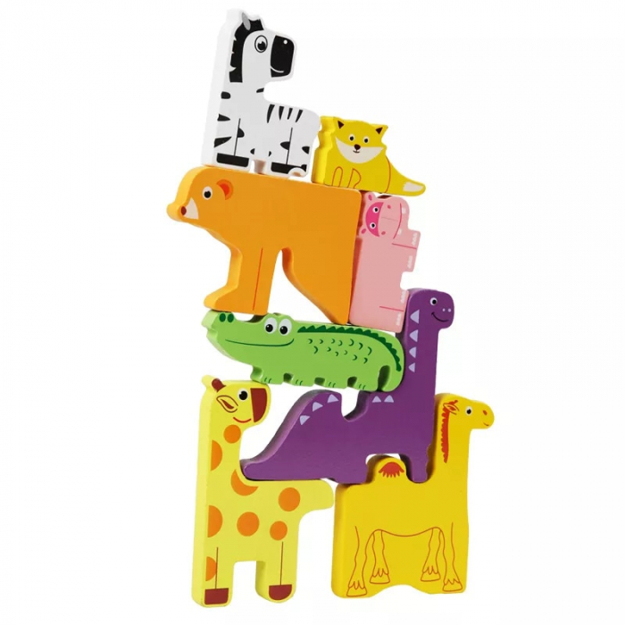 Puzzle din lemn 3D Tetris animale SAFARI [2]