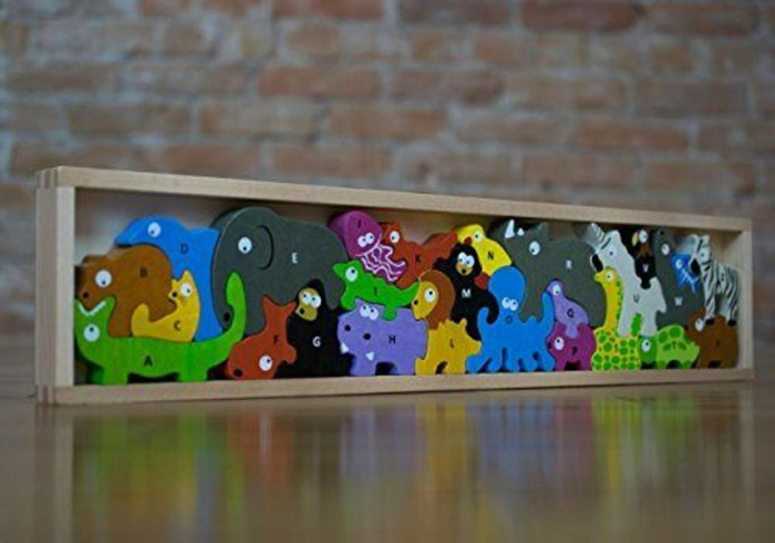 Puzzle din lemn 3D Tetris animalele lumii de la A la Z [4]