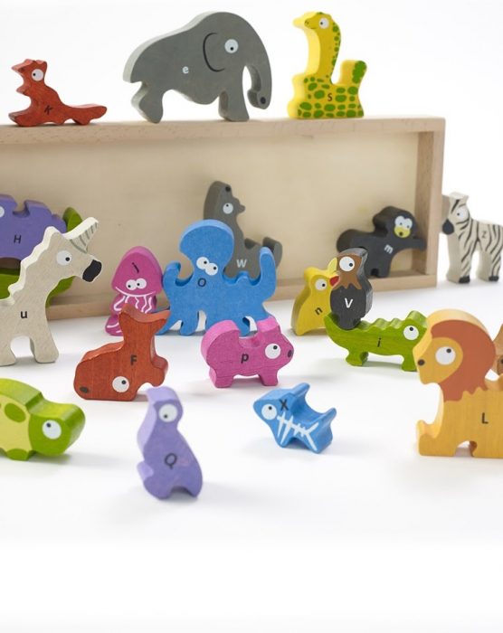 Puzzle din lemn 3D Tetris animalele lumii de la A la Z [3]