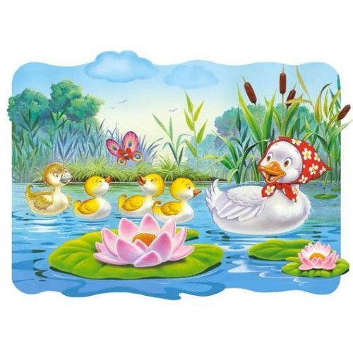 Puzzle din lemn 60 de piese in cutie metalica Ratusca cea urata [3]