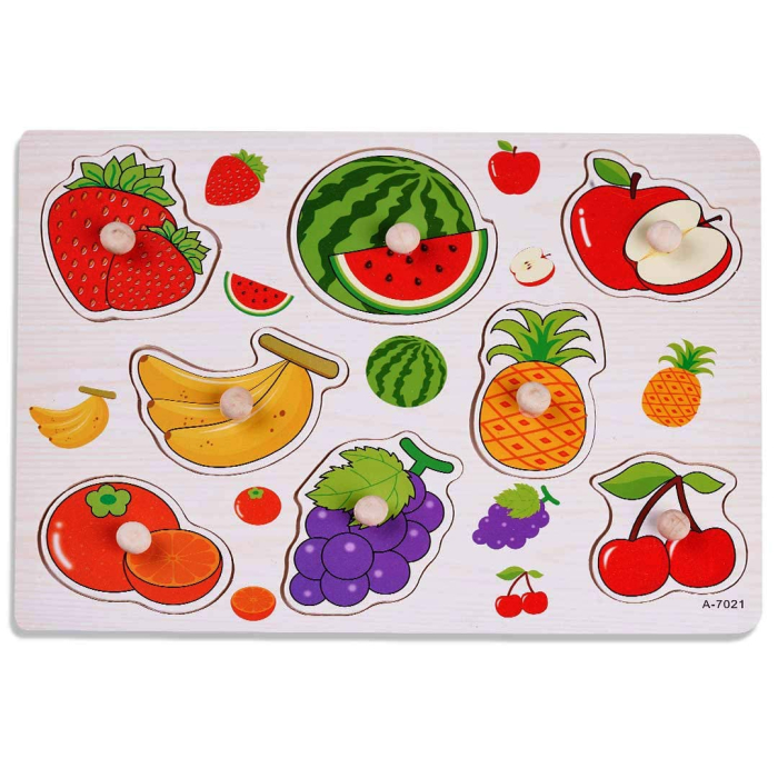 Puzzle din lemn cu butoni fructe [1]