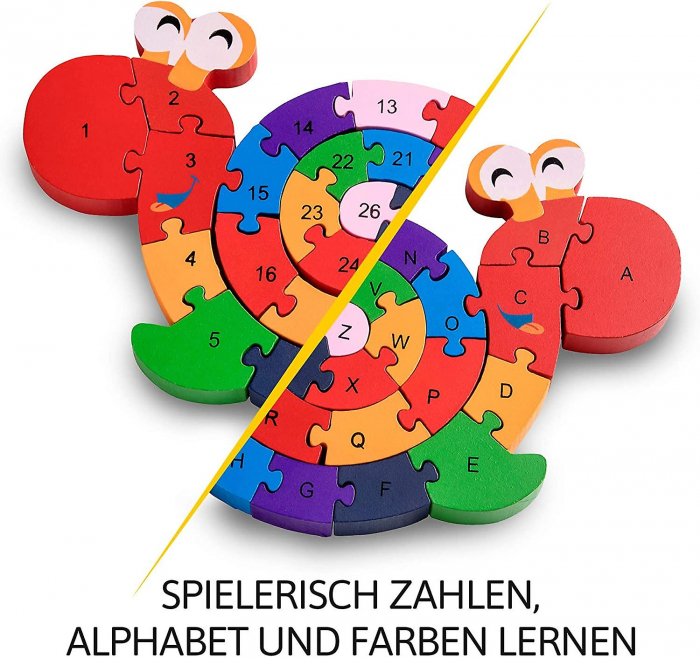Puzzle din lemn, cu piese mari MELC [2]