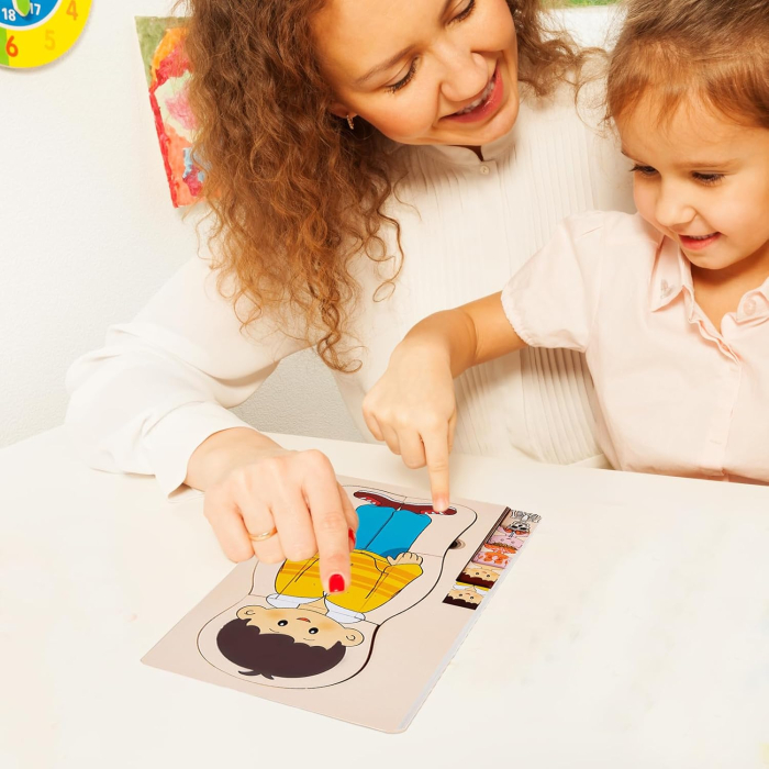 Puzzle din lemn în straturi Anatomia Corpului uman - BĂIAT [4]