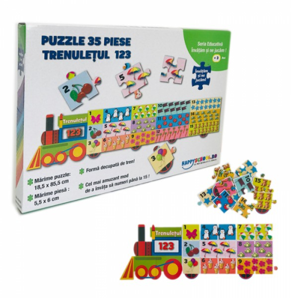 Puzzle educativ Trenuletul 123 [2]