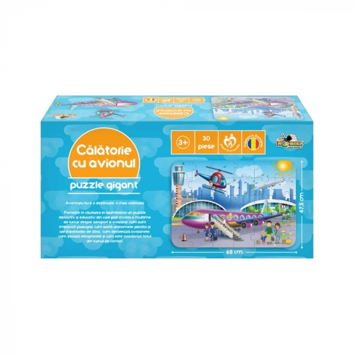 Puzzle Gigant Noriel - Calatorie cu avionul, 30 piese [3]