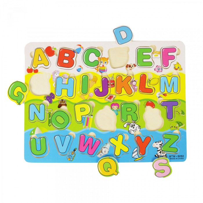 Puzzle incastru din lemn ALFABETUL VESEL [2]