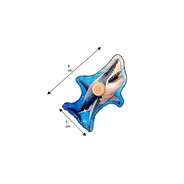 Puzzle incastru din lemn cu butoni 4 piese animale marine [2]