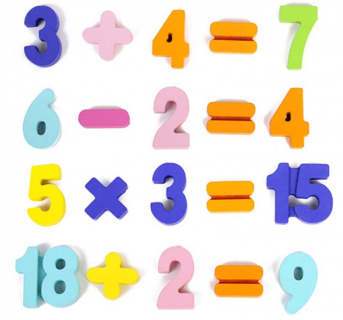 Puzzle incastru din lemn cu numere şi operaţii aritmetice 2 [3]