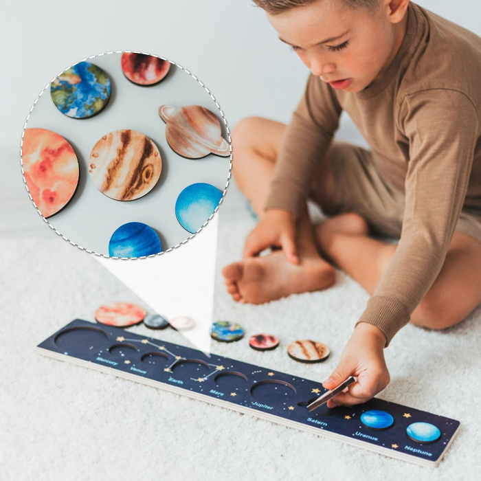 Puzzle incastru din lemn SISTEMUL SOLAR [3]