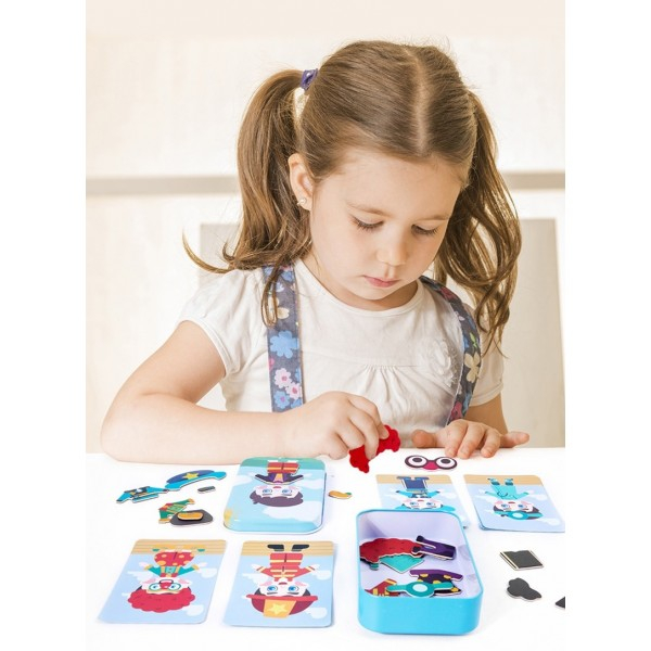 Puzzle Magnetic in cutie metalica pentru baieti - Personaje [2]