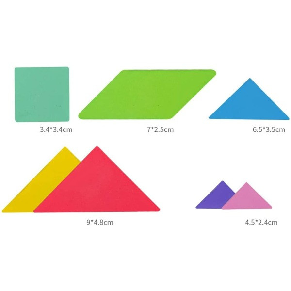 Puzzle magnetic TANGRAM din lemn [3]