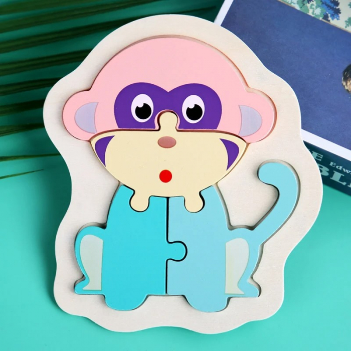 Puzzle mic din lemn 3D animale [1]