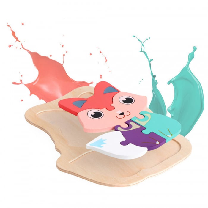 Puzzle mic din lemn 3D animale [3]