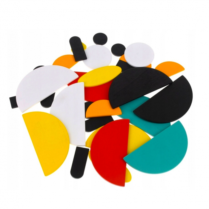 Puzzle Montessori de tip tangram forme geometrice animale - Shapes Puzzle [2]