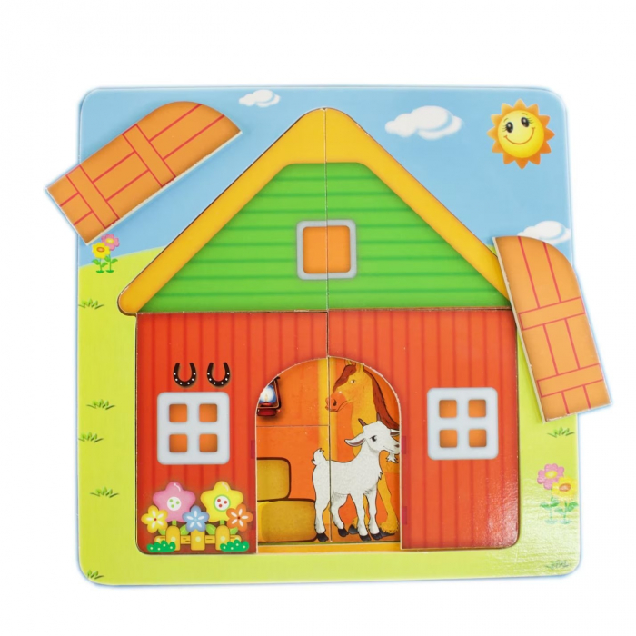 Puzzle suprapus din lemn FERMA [2]