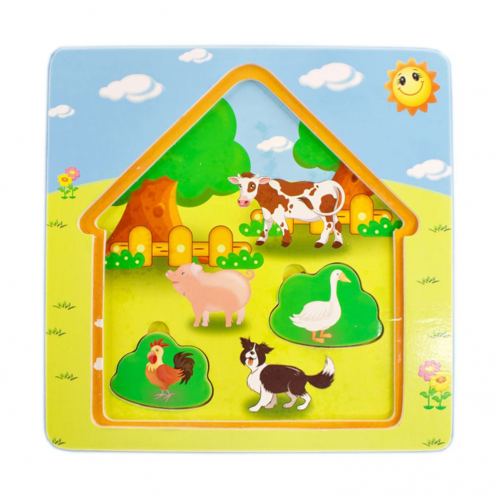 Puzzle suprapus din lemn FERMA [4]